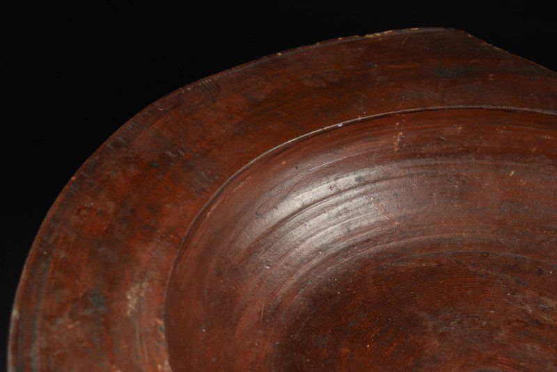 蔵A4891 朝鮮古美術 李朝木工 こね鉢 57.5ｃｍ