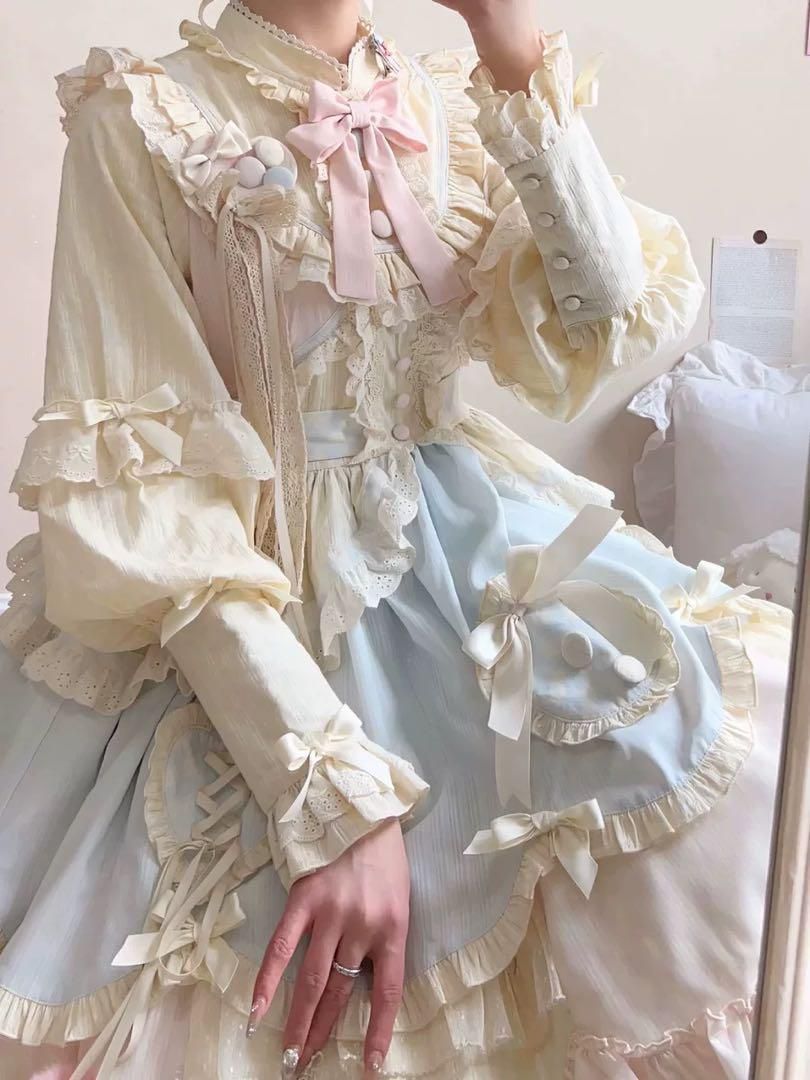 パステルカラーワンピース♪女子会にぴったりなロリータファッション！ 新品未使用パステルカラーワンピース♪女子会にぴったりな