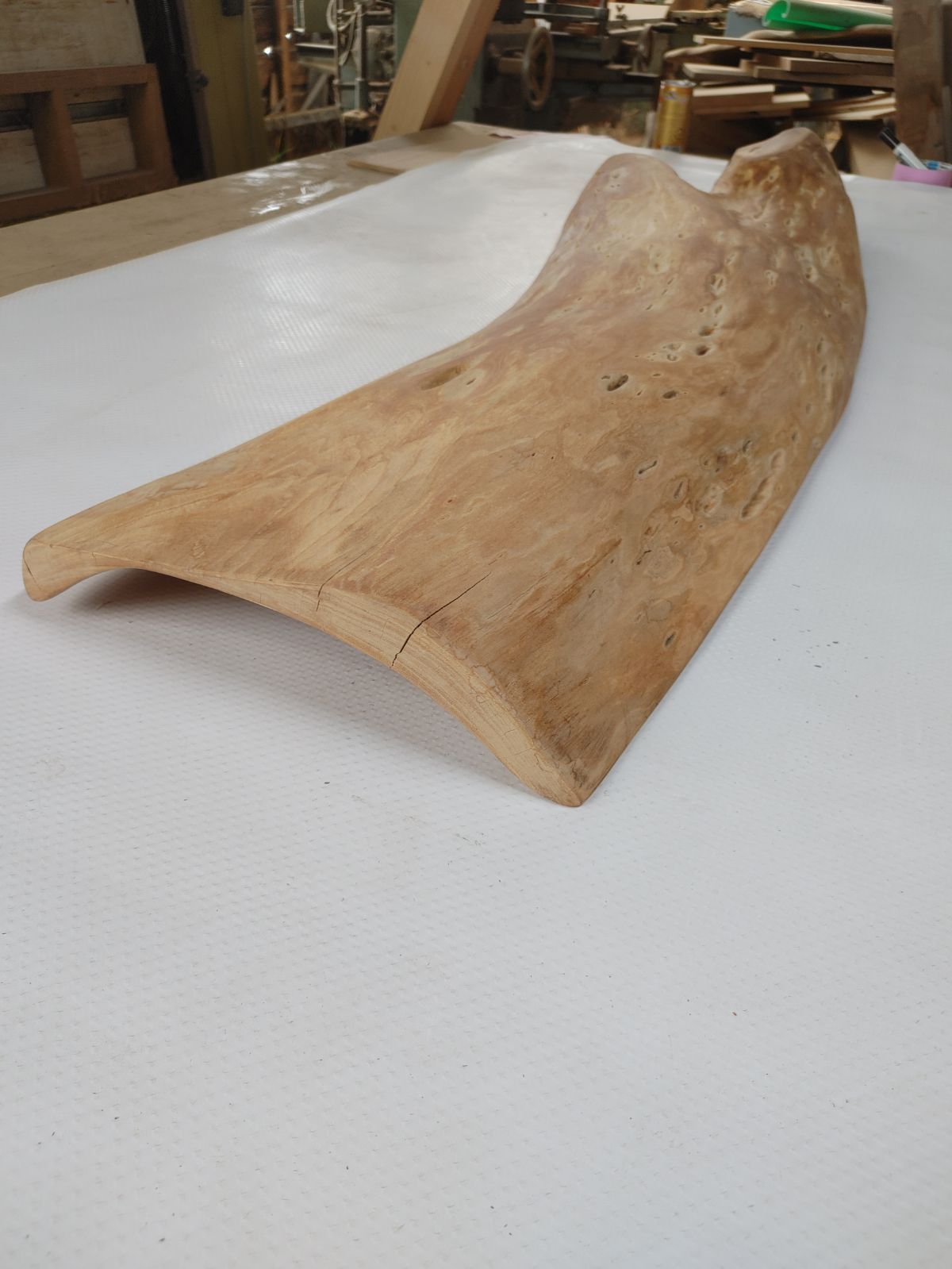 No.19】欅 ケヤキ ウズラ杢 皿 手彫り 銘木 無垢材/自然素材