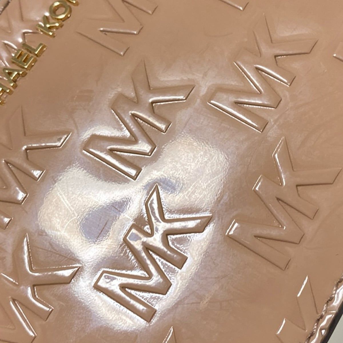 ピンクベージュ パスケース付き