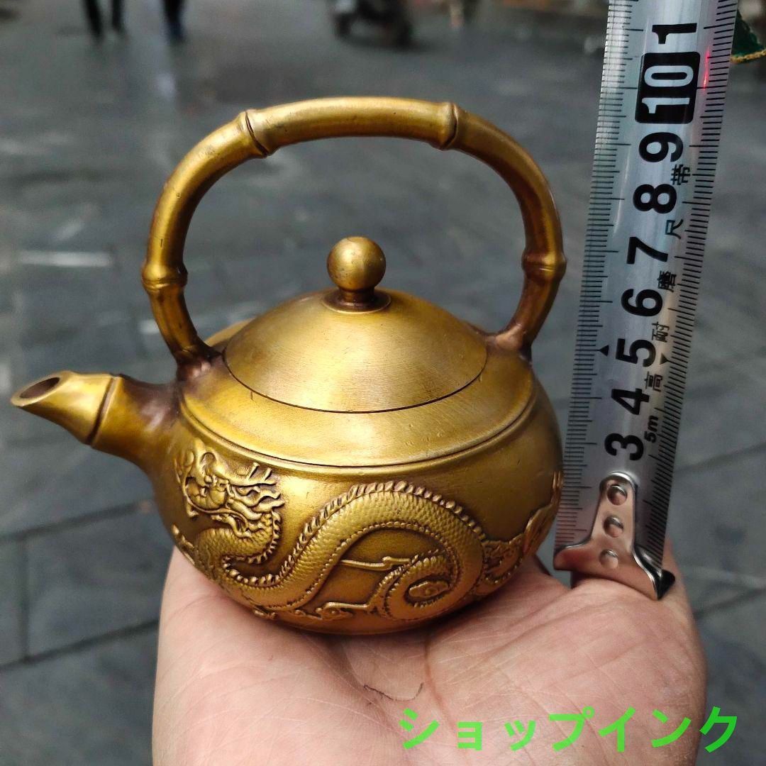 銅製 銅壺 龍鳳茶壺 徳利 手提げ壺茶道具 装飾品 工芸品 置物 銅製 銅壺 龍鳳茶壺 徳利 手提げ壺茶道具 装飾品 工芸品 置物