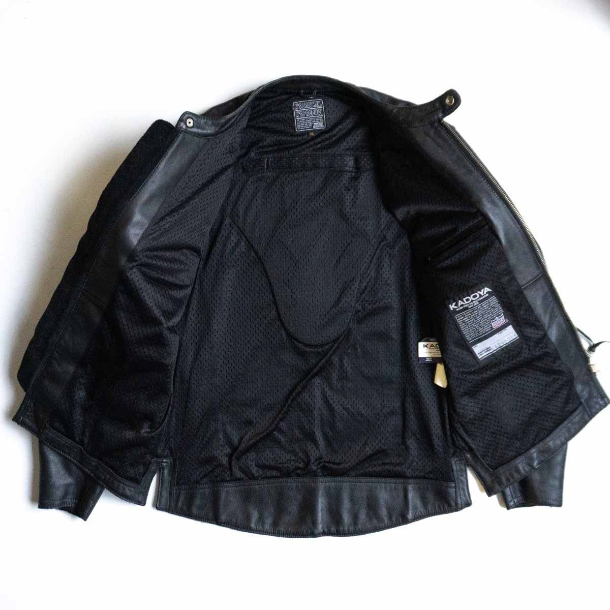 美品/ビッグサイズ】KADOYA【シングルライダースジャケット】 3L