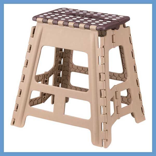 ８Ｐセット ポリプロピレン製の折りたたみ式クラフタースツール Ｌ No.622 W39×D32×H39cm ブラウン