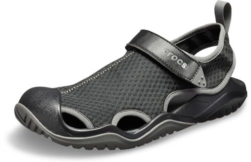 CROCS クロックス サンダル スウィフトウォーター メッシュ デック サンダル メン メンズ ブラック 27 cm