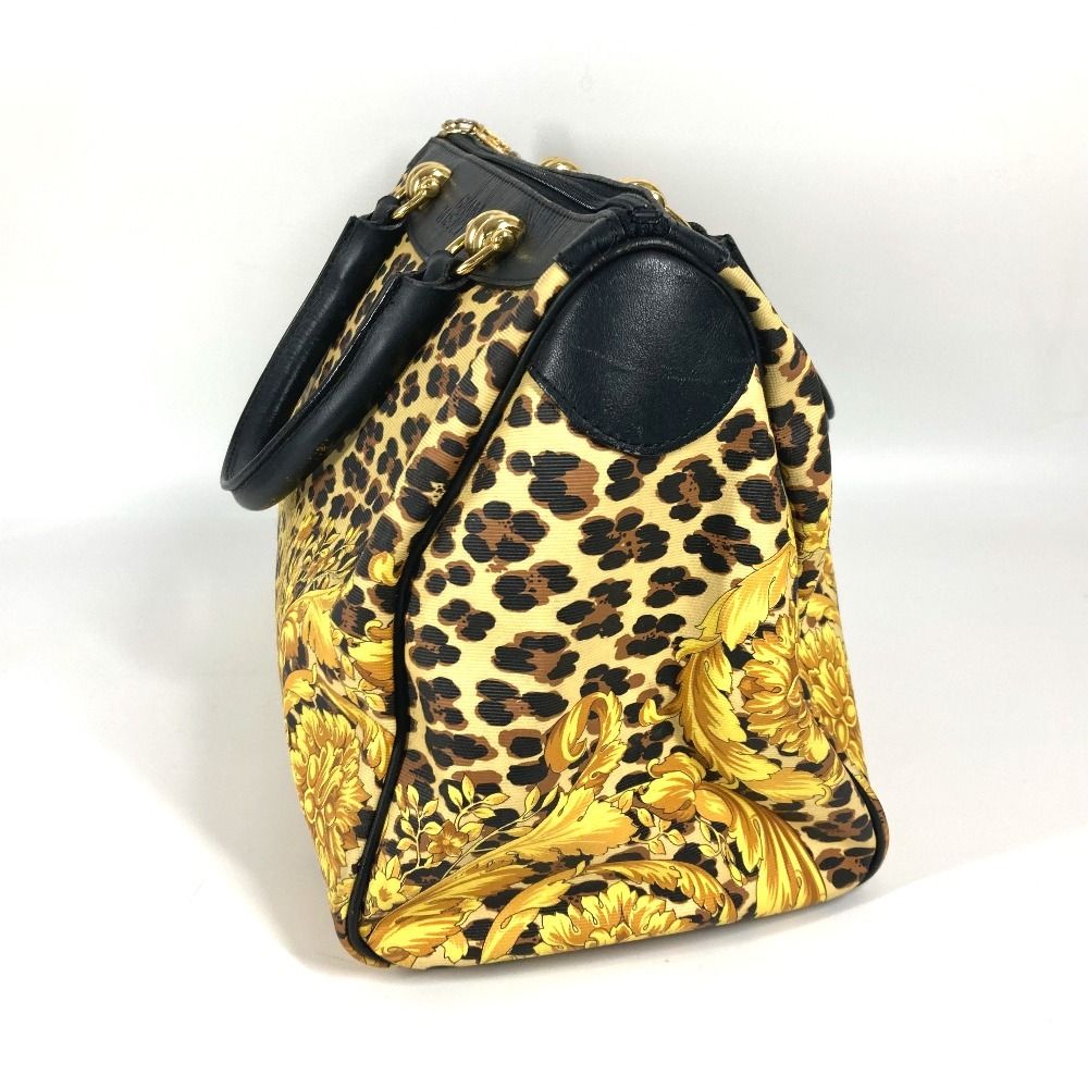 ヴェルサーチ　ハンドバッグ　レオパード　豹柄　PVC レザー　ブラック　イエロー 楽天市場】【バッグ】VERSACE ヴェルサーチ ハンドバッグ