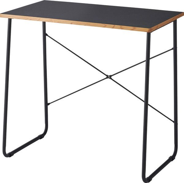 デスク  W80×D48×H75 机 テーブル つくえ シンプル モノトーン すっきり 在宅ワーク 仕事用 作業用 白 黒 ホワイト ブラック  オシャレ かっこいい END-401 OA