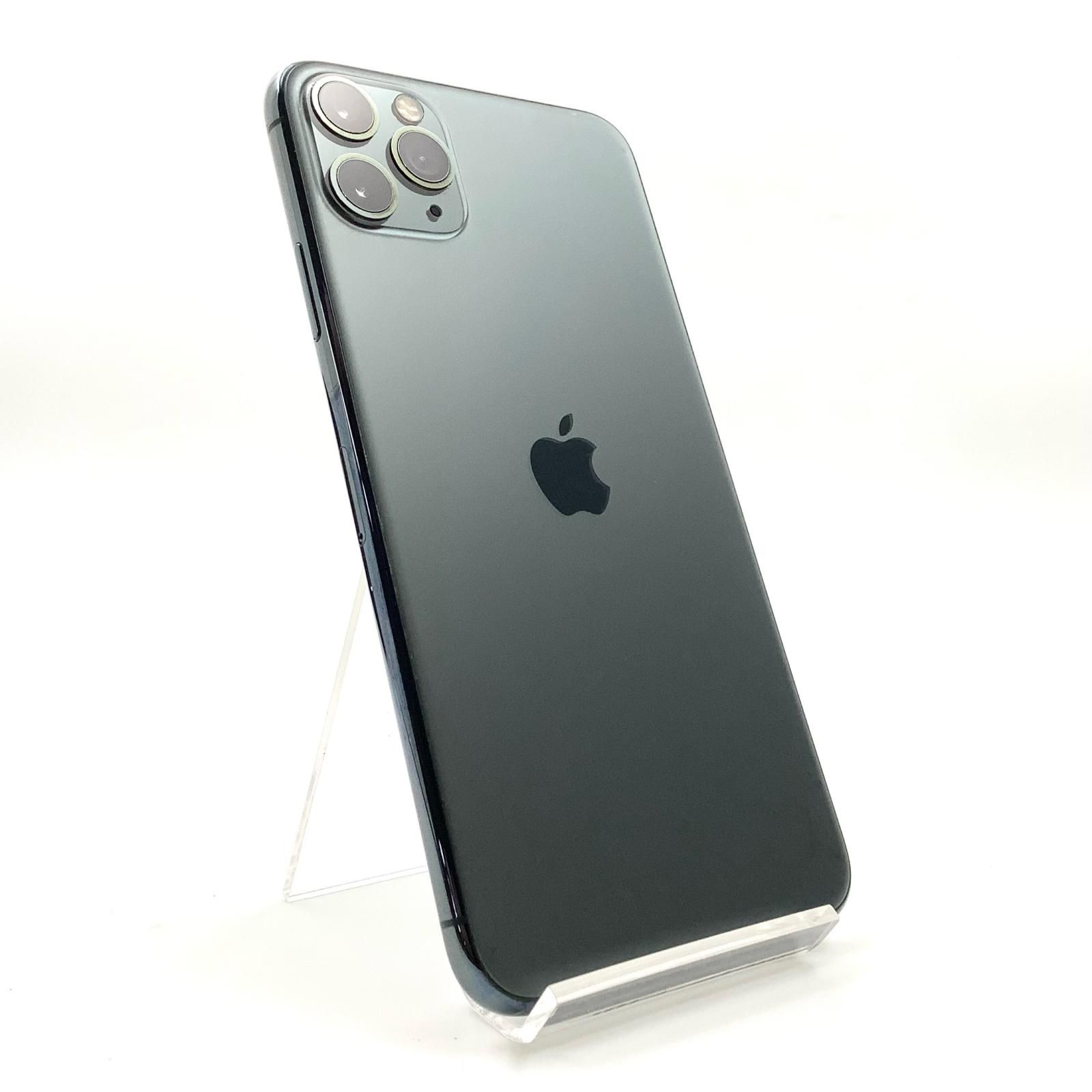 【最速発送】Apple iPhone 11 Pro Max 256GB ミッドナイトグリーン Softbank 83%【難有】