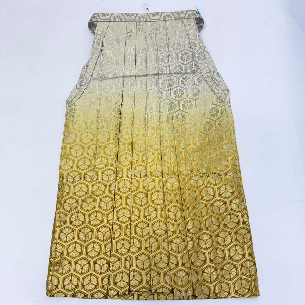 袴 行灯袴 男袴 紐下丈91cm 男性用袴 2Lサイズ 成人式袴 金 黄色 4654