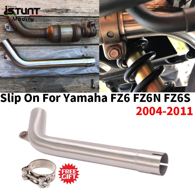 ヤマハ FZ6 FZ6N FZ6S 2004-2011 バイク 二輪 エキゾーストパイプ ミッドリンク カタライザー除外 カスタムマフラーエリミネーター 改善