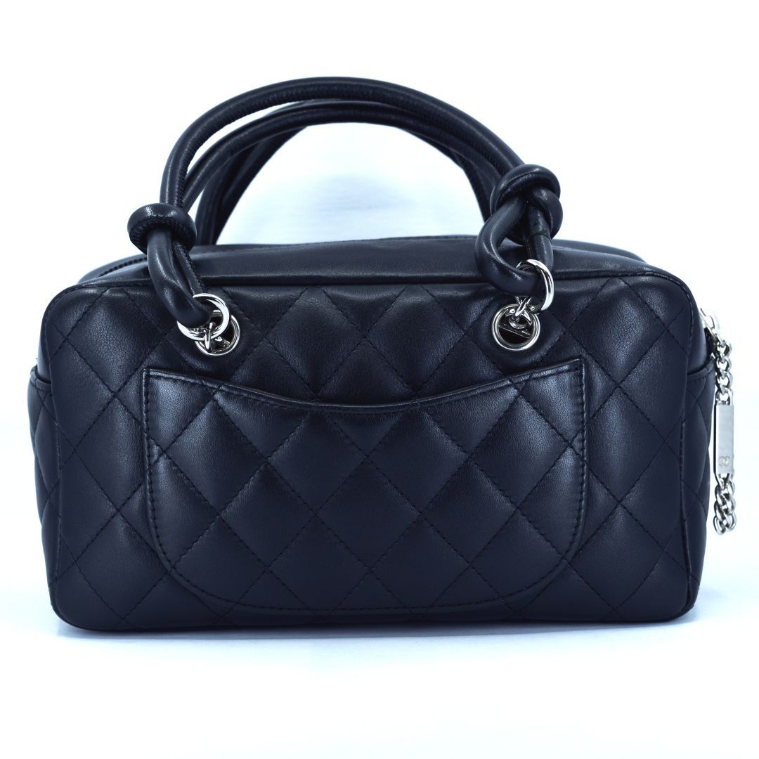 【3色展開★】CHANEL ミニ ボーリング バッグ Mini bowling bag, Velvet, calfskin & gold-tone metal, dark
