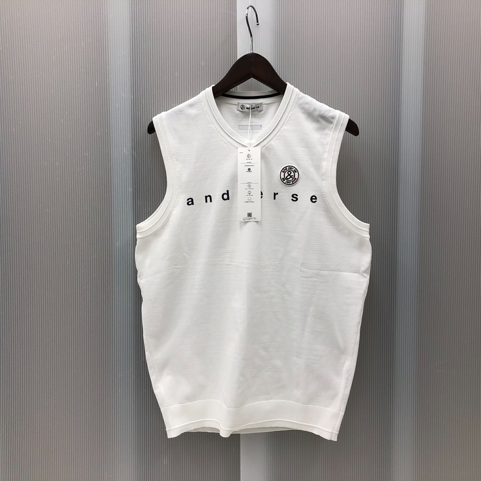 未使用品 アンパスィ ニットベスト M 新古品！】アンパスィ｜メンズ｜Lサイズ｜ゴルフウェア - メルカリ