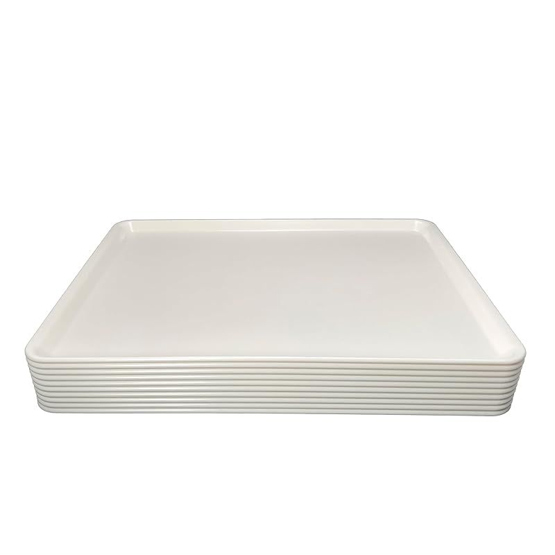 業務用 セット 蝶プラ工業 プルアップトレー 4029 ノンスリップ加工 W41×D30×H1.7cm オフホワイト 10枚組 0