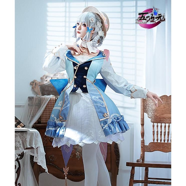 五次元 基萌 原神 コスプレ 神里綾華 花時に訪れた手紙 新スキン コスチューム 衣装 ウィッグ 追加可