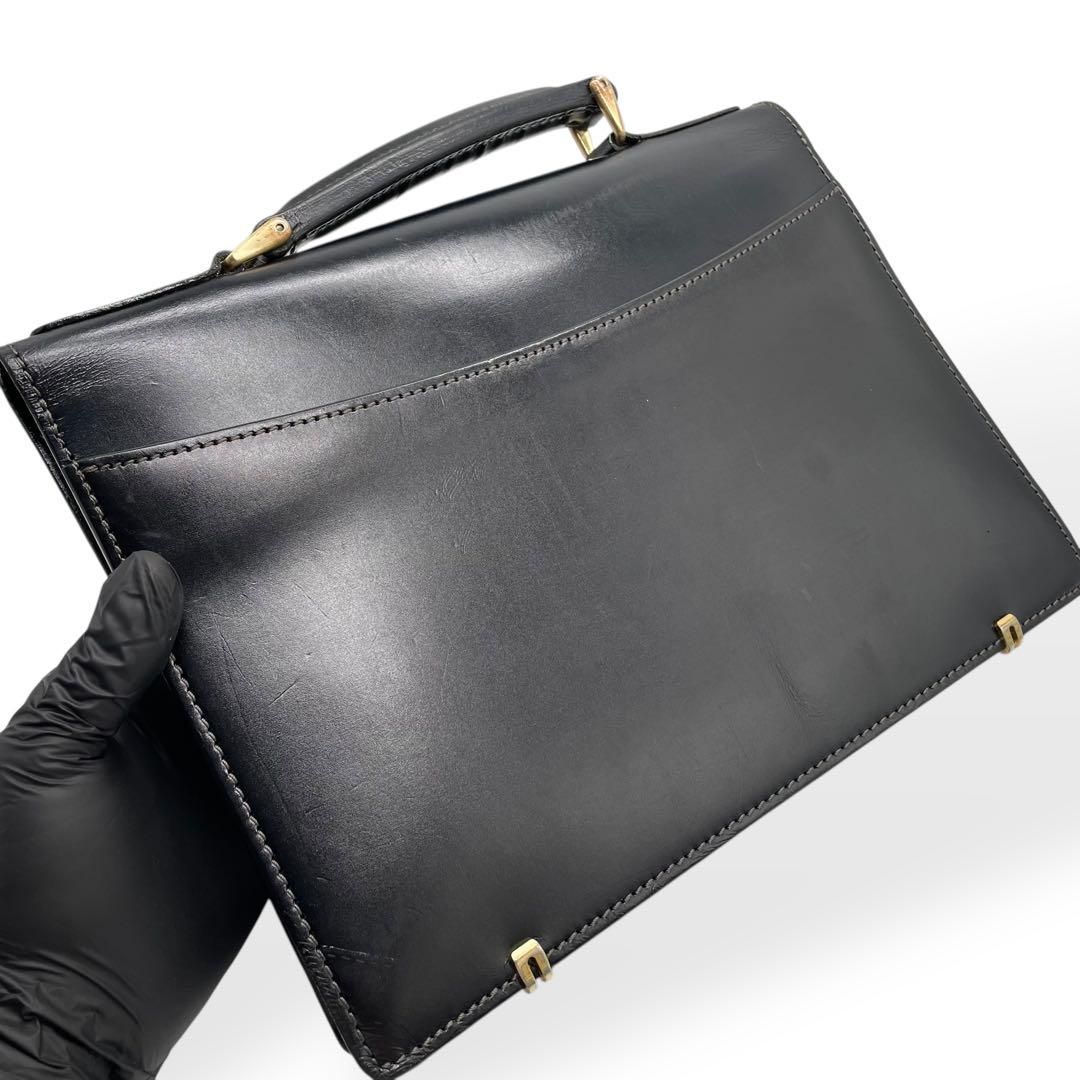 良品 Aquascutum アクアスキュータム レザー ビジネスバック