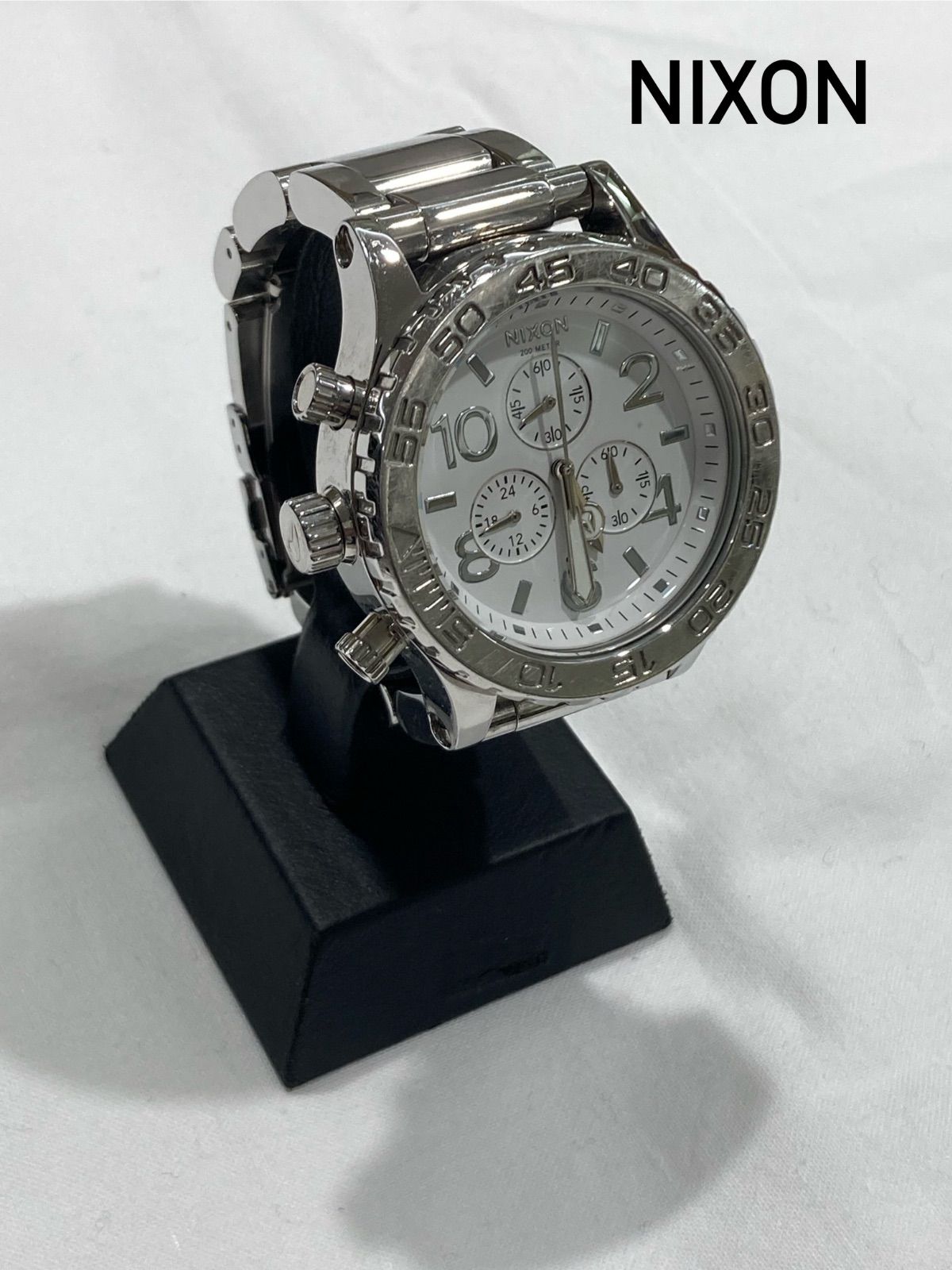 NIXON ニクソン 腕時計 42-20 CHRONO クロノ シルバー - メルカリ
