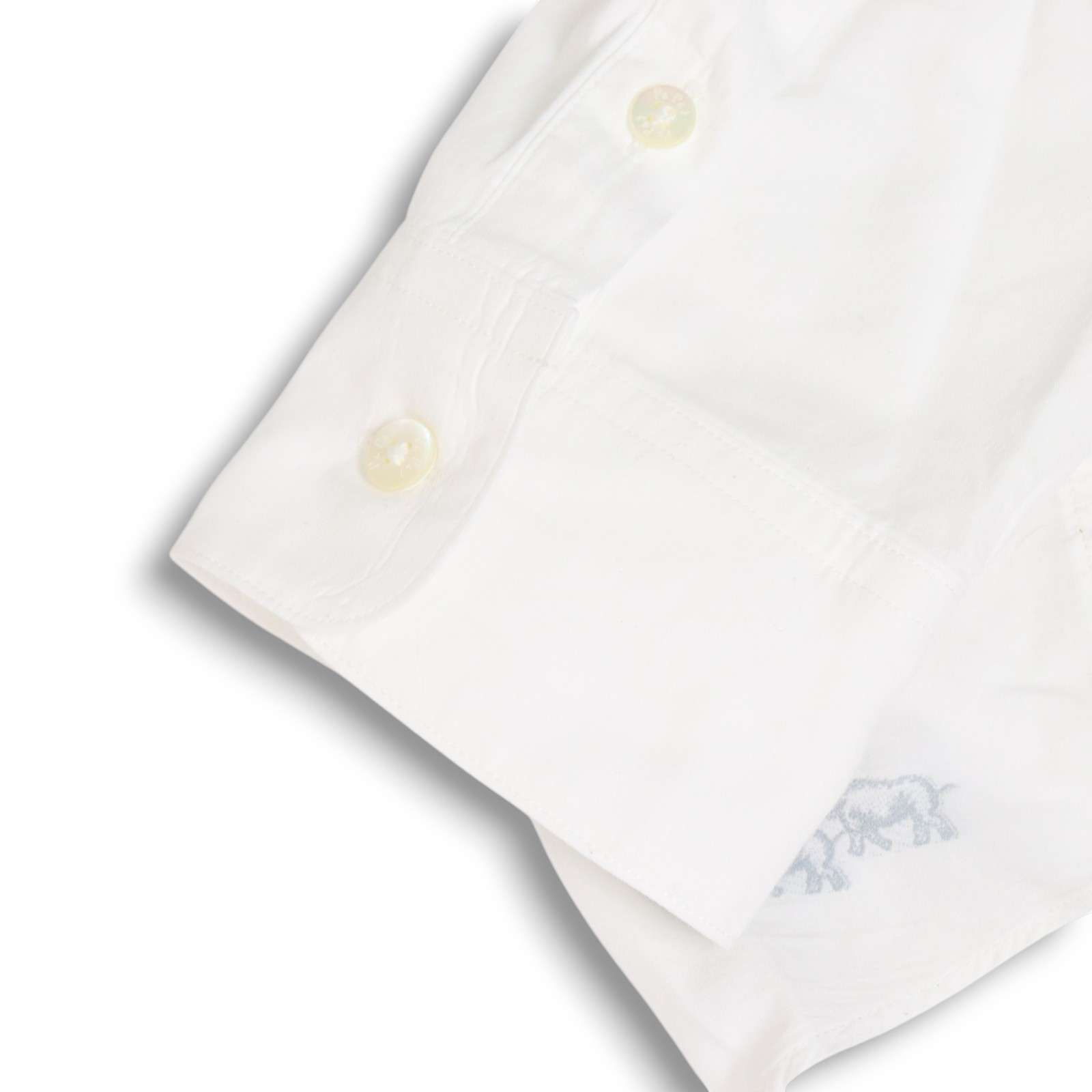 Papas パパス 通年 ロゴ&サイ 刺繍☆ 長袖 ボタンダウン シャツ Sz.M