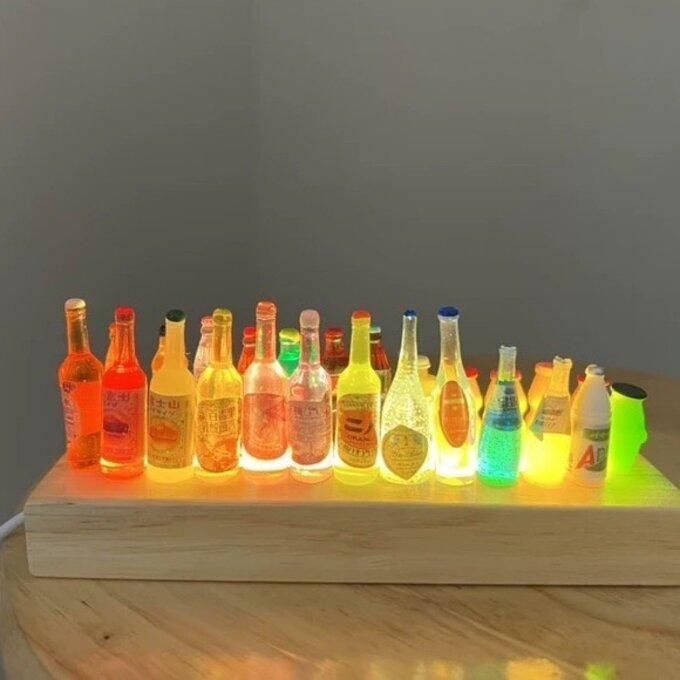 ミニチュアボトルセット① カラフル ミニボトル 20個入り DIYミニチュア ハンドメイド チャーム