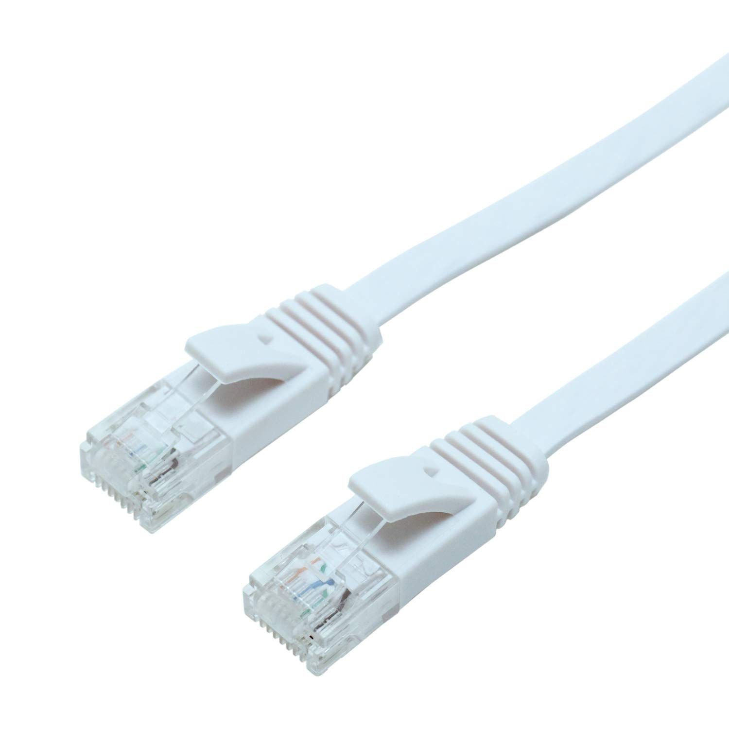 20ｍ ミヨシ MCO カテゴリー6A フラットLANケーブル ホワイト 20m TWU-6A20WH