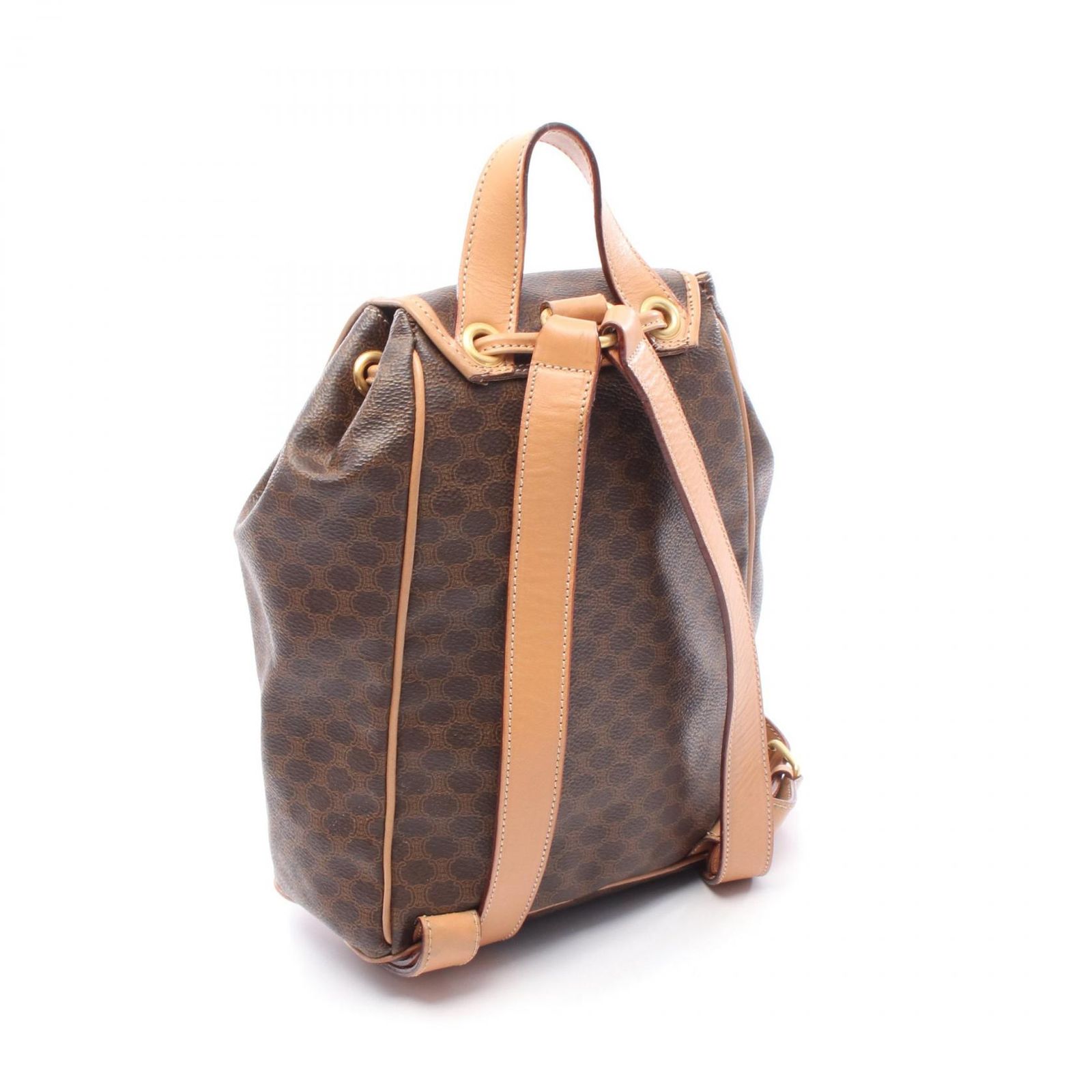 CELINE ブラウンレザーバックパック　リュック セリーヌ CELINE リュックサック バックパック マカダム