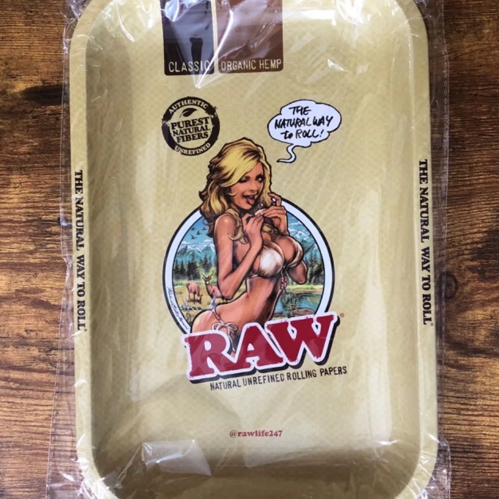 RAW】 メタルトレイ & ステッカー 6枚セット RAWガール Rockin
