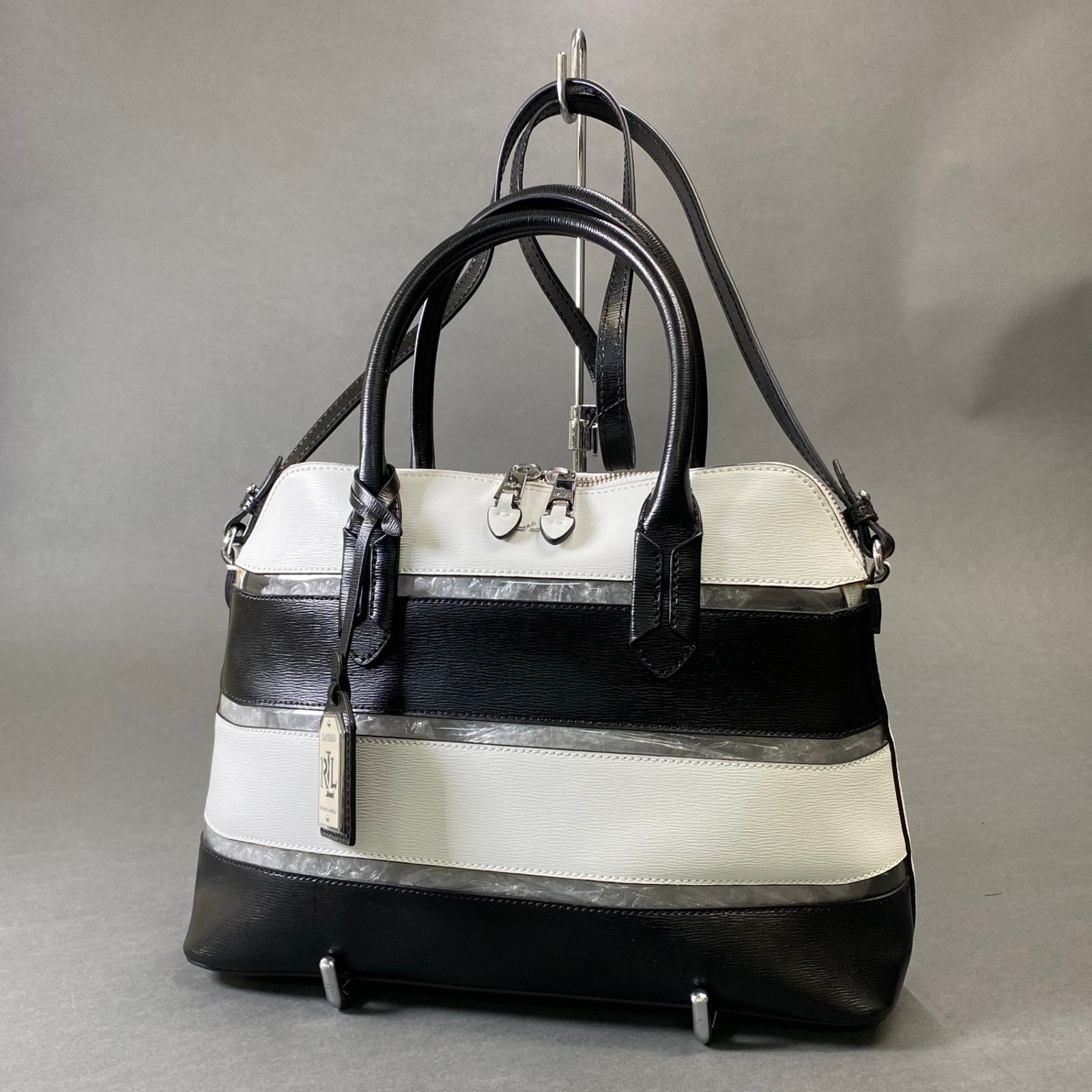 最終価格♡Lauren Ralph Lauren ホワイト系ハンドバッグ Ralph Lauren - ラルフローレン／RALPH LAUREN バッグ
