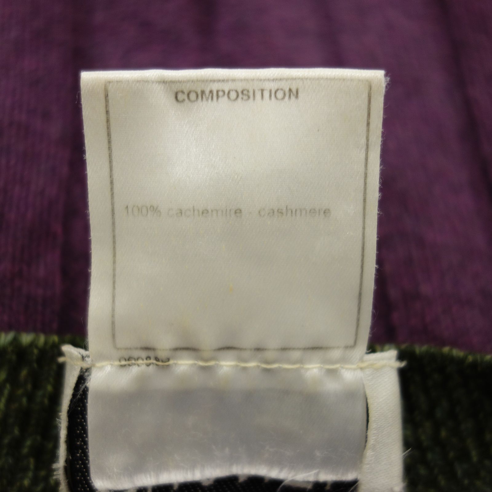 シャネル ニットセーター ココボタン レディース パープル 38【AFB21  