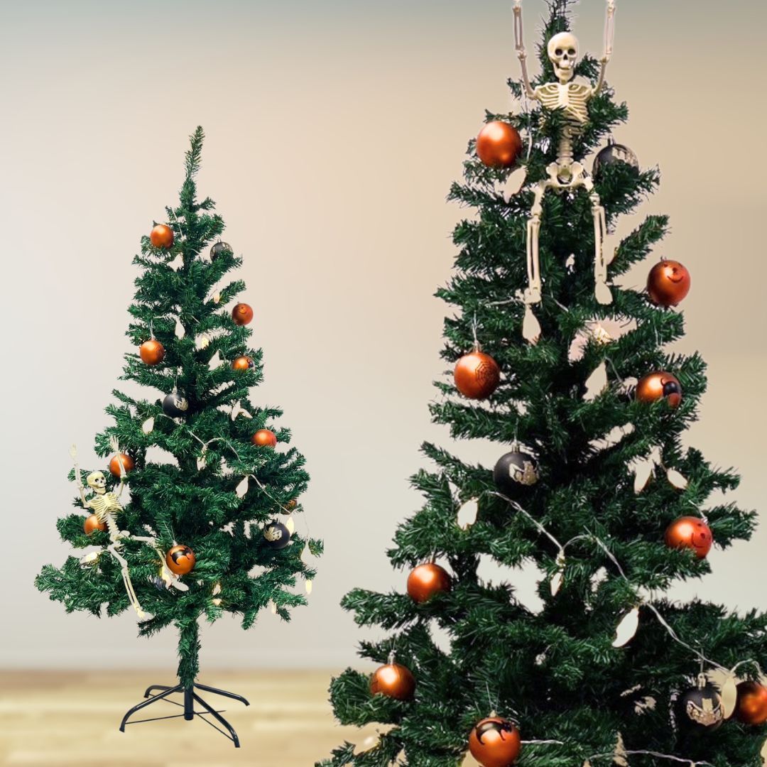 ツリー 一式セット 4種類 150 cmツリー オーナメント LED 骸骨 ガイコツ 飾り付け
