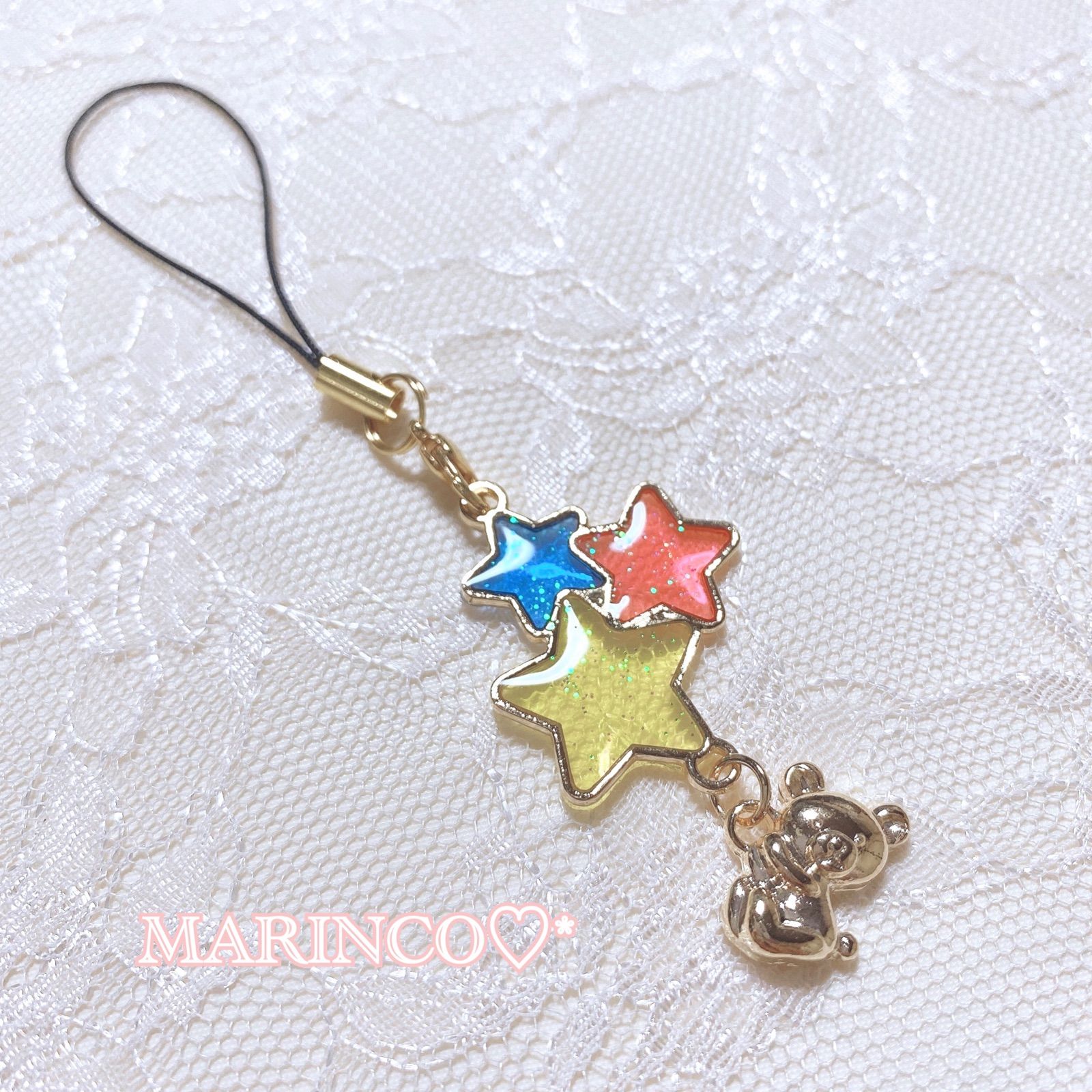 新品♡可愛い♡ベアーネックレス⭐︎キラキラゆれる くまさんゴールド