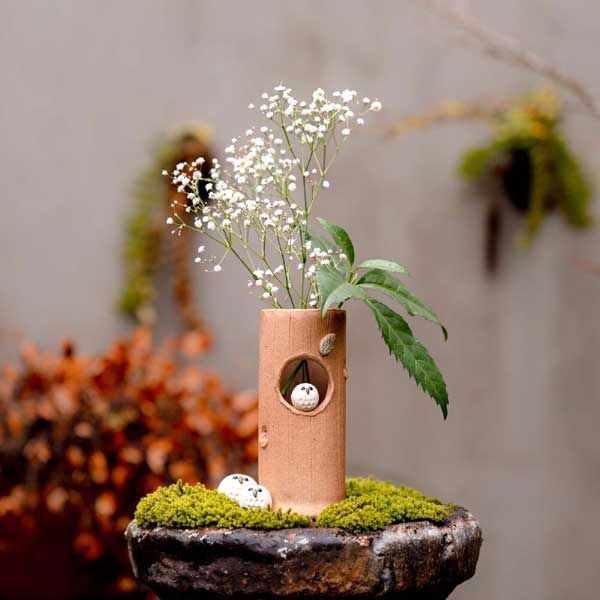 3個セット 火色ふくろう丸花入 信楽焼 陶器 陶製 個性的 シリーズ 感 高品質 レトロモダン かわいい 定番 和洋 花器 民芸品 梟 ほっこり モチーフ ユニーク 花瓶 差し 挿し 筒型 円柱形 NEXPOTALLINN_EU