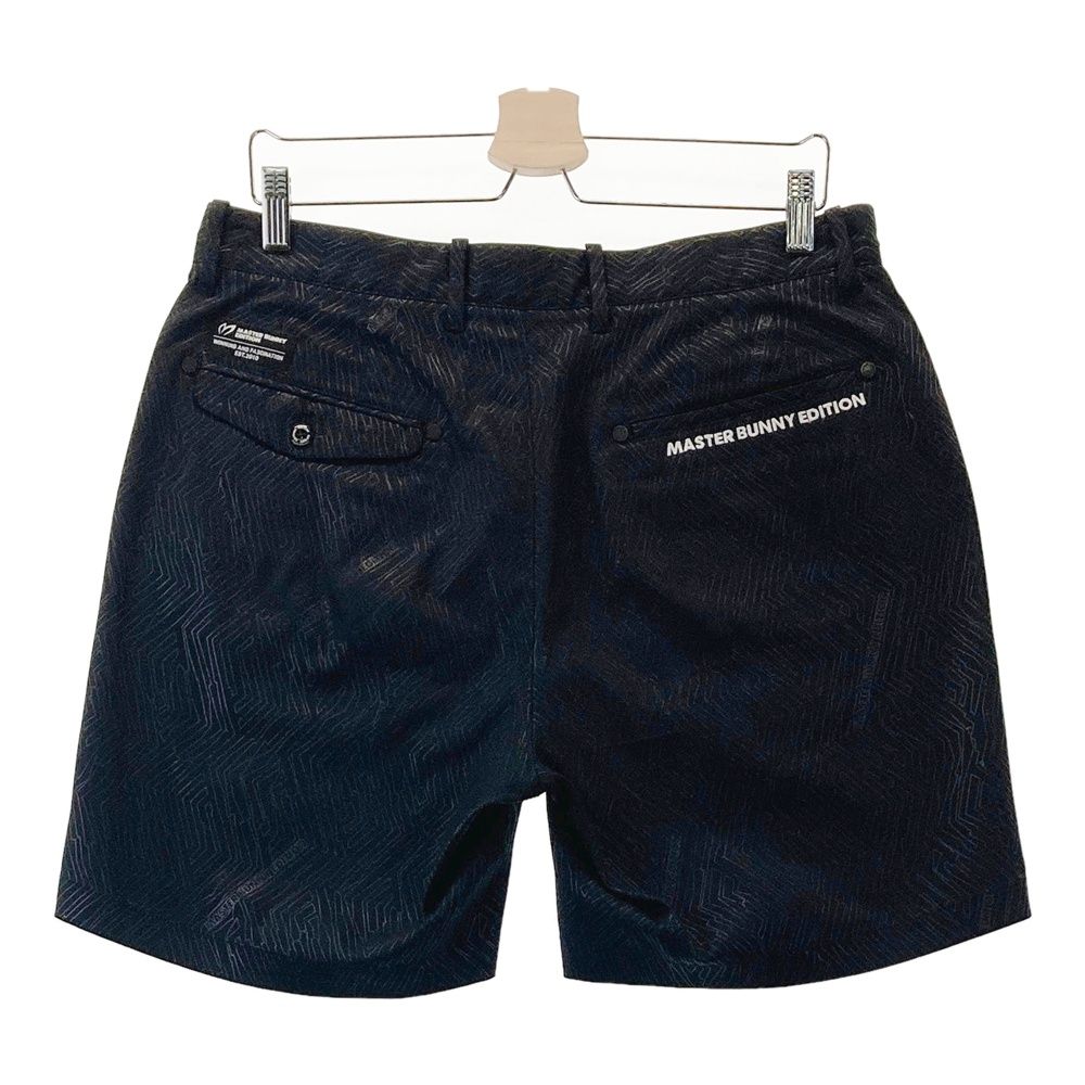サイズ 5 MASTER BUNNY EDITION マスターバニーエディション ストレッチハーフパンツ 総柄 ブラック系 240101534443 ゴルフウェア メンズ ストスト