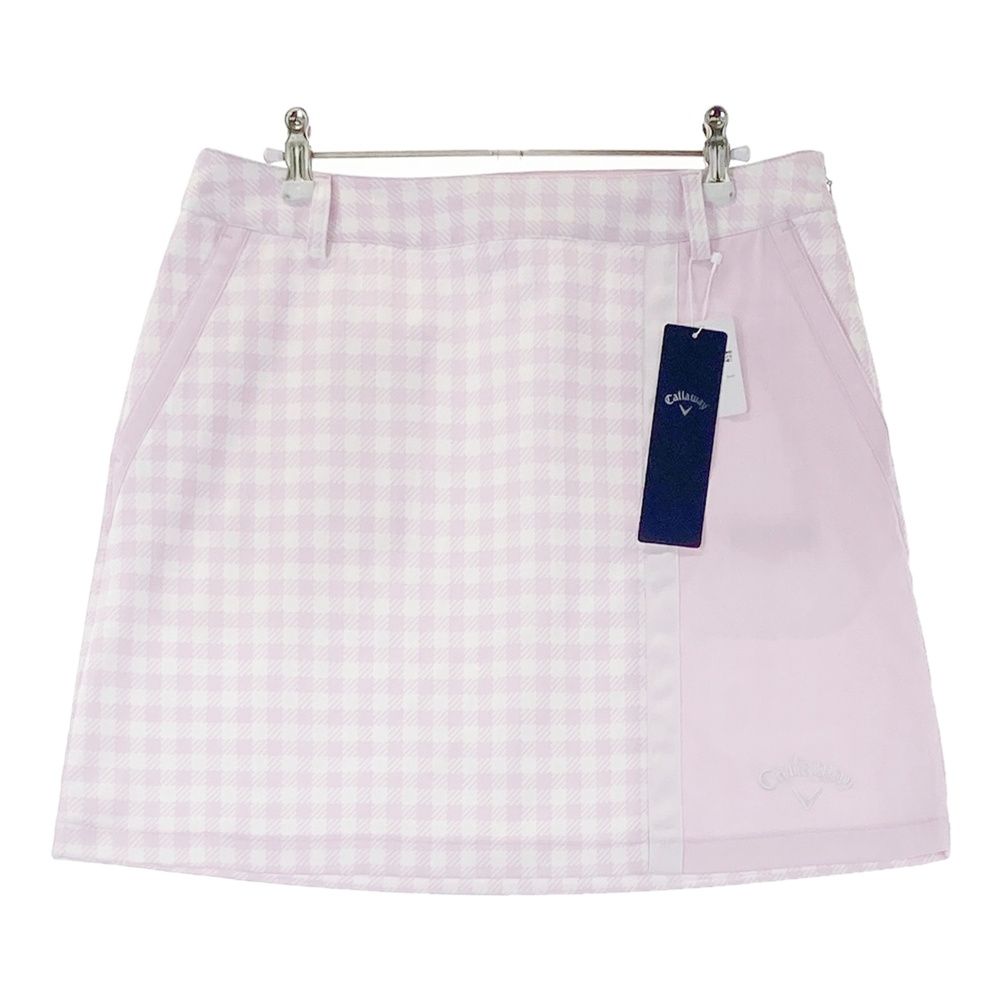 サイズ LL CALLAWAY キャロウェイ デザイン切替スカート チェック柄 ピンク系 240101526699 ゴルフウェア レディース ストスト