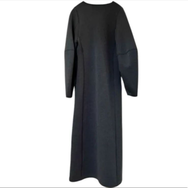 ADAM ET ROPE WEB フォルムスリーブフ ワンピース チャコール