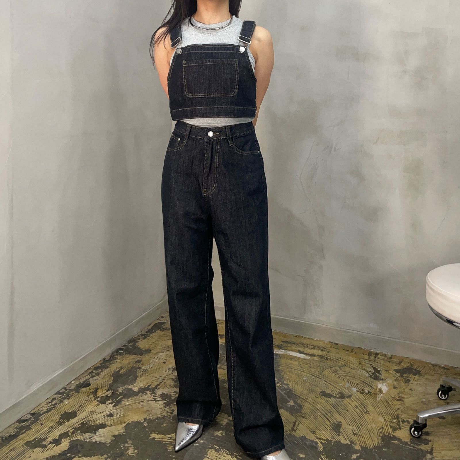 （セット限定特典付き）フモフモさんMサイズのお洋服♪デニム風オーバーオールセット フモフモさんMサイズのお洋服 アンティークなデニム風