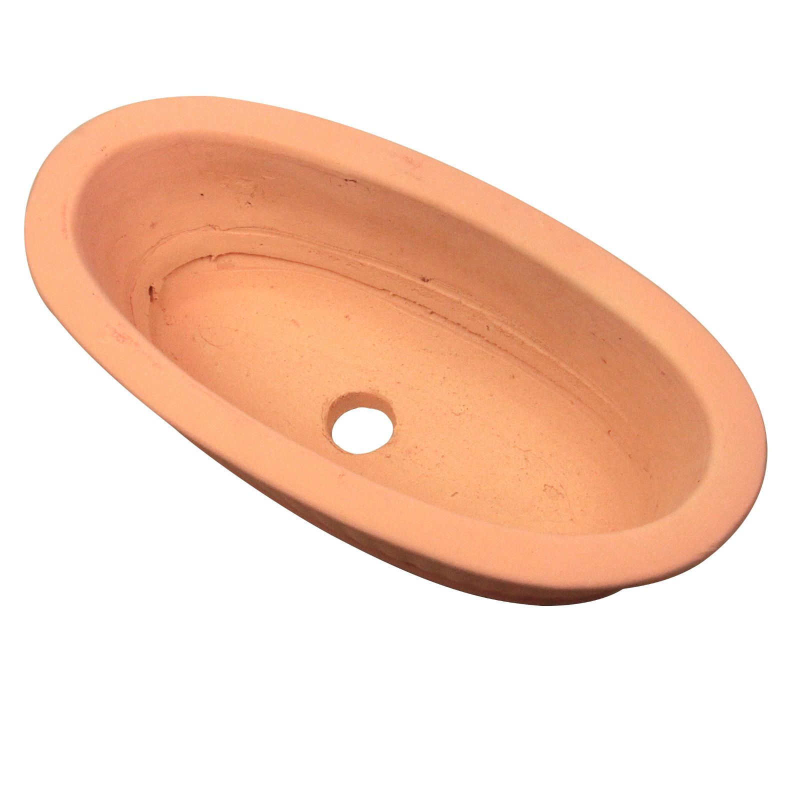 植木鉢 縦縞入り だ円 4鉢セット 素焼き鉢 テラコッタ 楕円 オーバル YUZUMIYA_COM