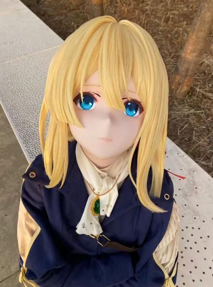 ☆即納 全頭マスク カツラ付き ロック付き NO.161 フルマスク