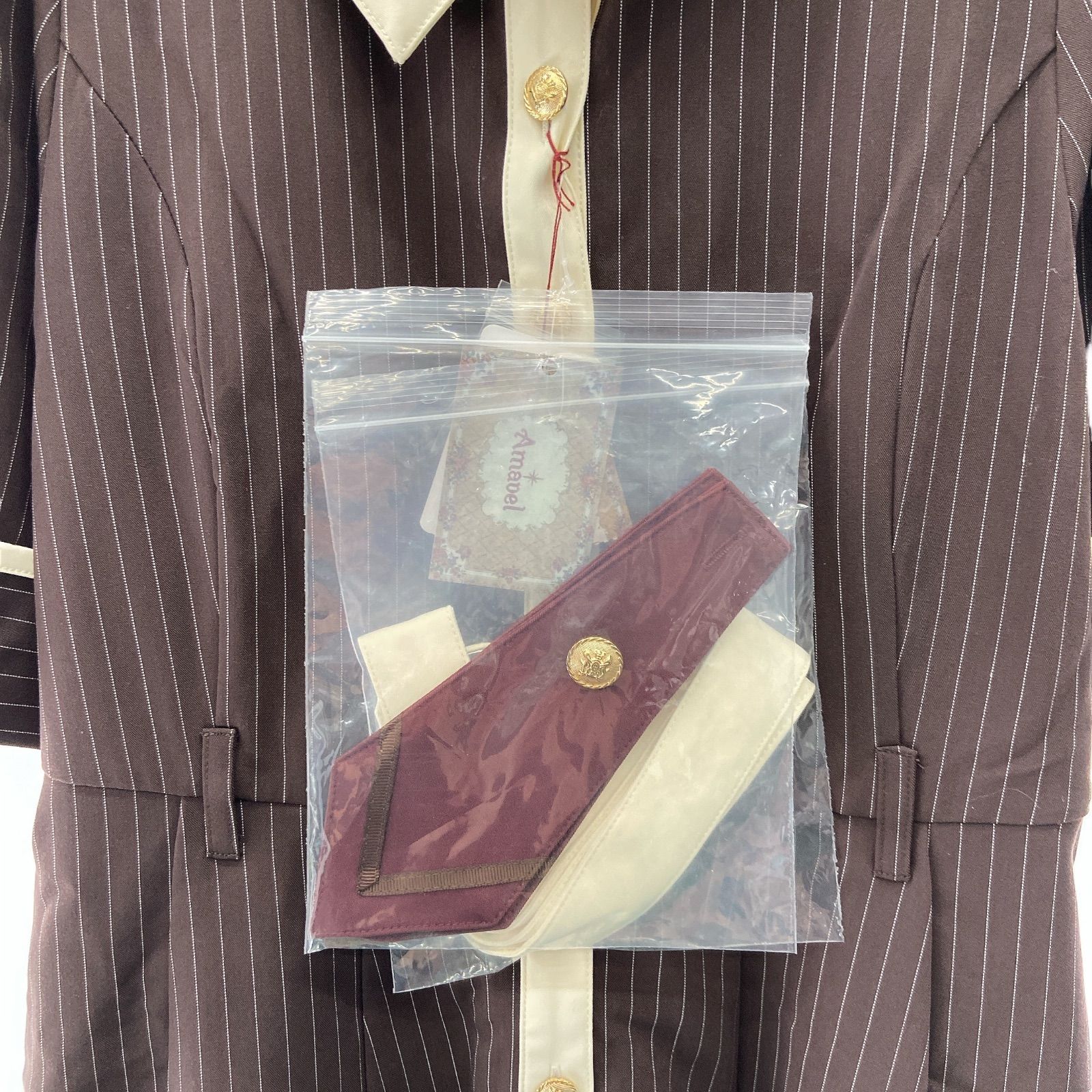 Amavel アマベル　クロスタイ付バイカラーシャツワンピース Amavel クロスタイ付バイカラーシャツワンピース カーキ - メルカリ