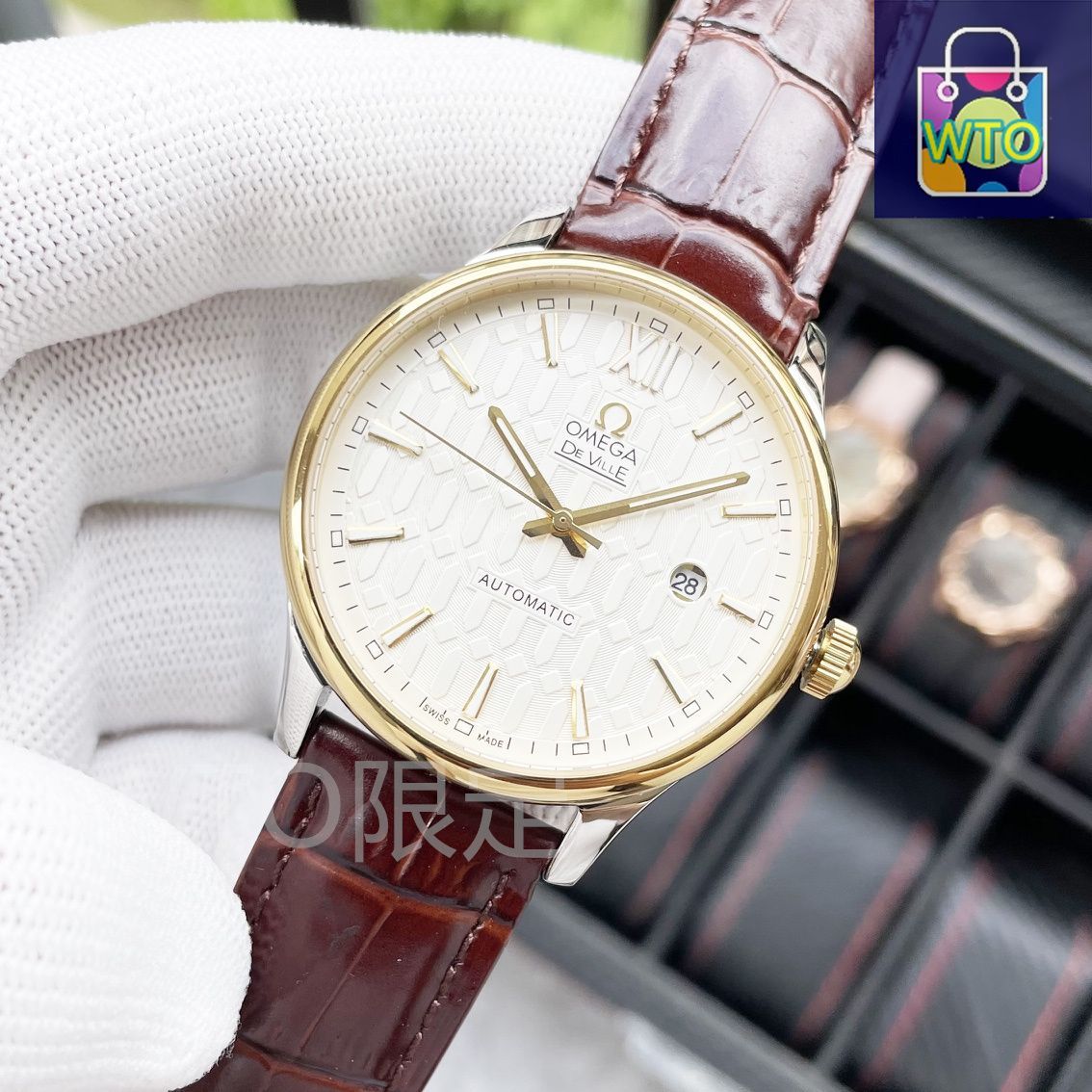 送料無料 高級 クロコ型押し オートマチック スイス製ムーヴメント 自動巻き 機械式 腕時計 トゥールビヨン ビジネス W08 ブラック 黒 10万円アンダーで厳選！注目の\u201c価格破壊ウオッチ\u201dルミノックス