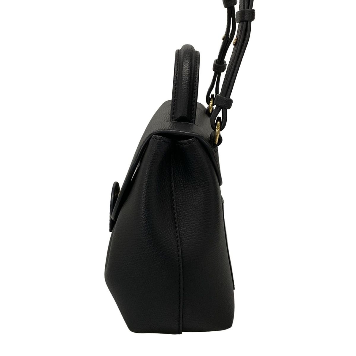 【極美品】 POLENE ポレーヌ ハンドバッグ ブラック 黒 POLENE(ポレーヌ) ハンドバッグ美品 ヌメロ アン ナノ 黒 レザー