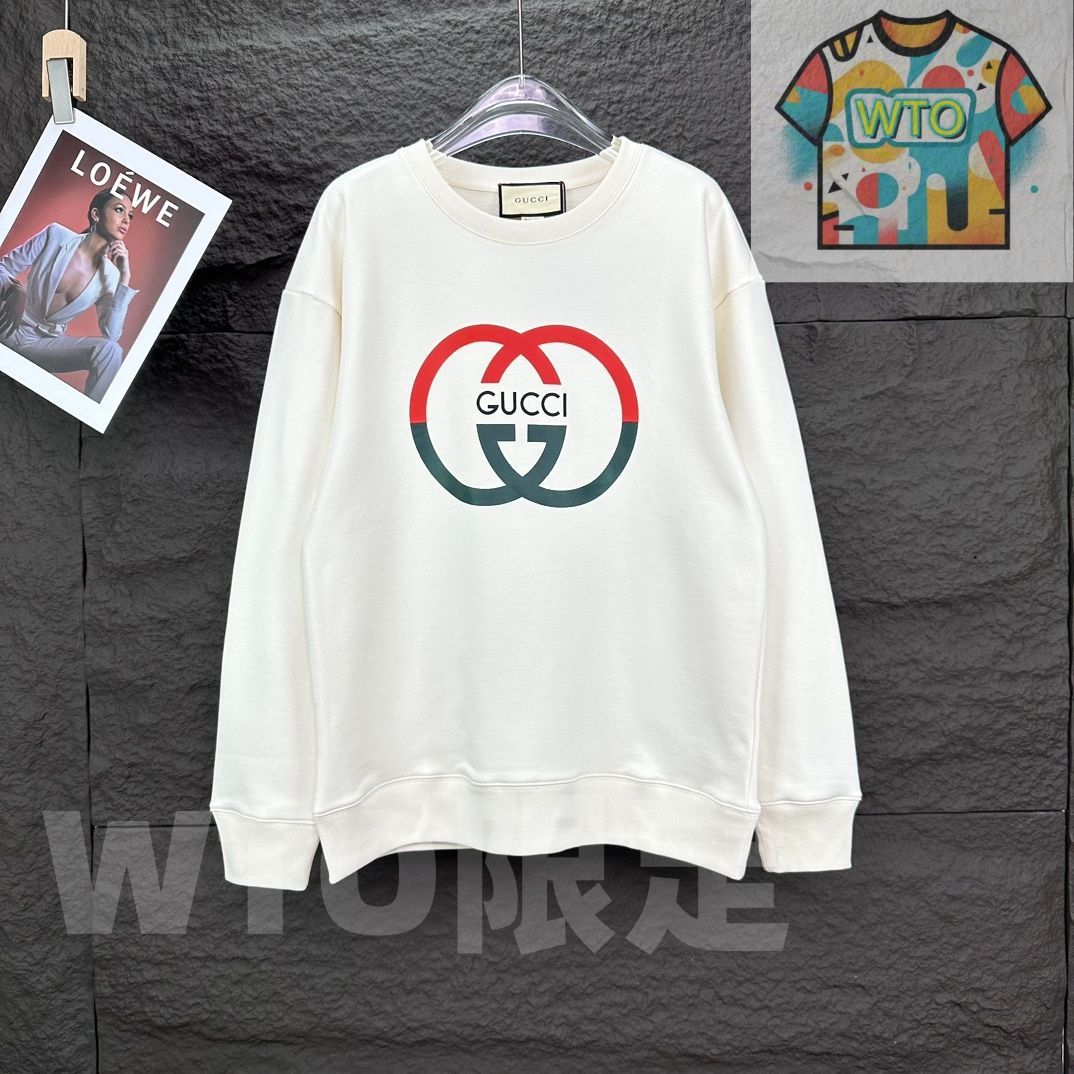 GUCCI 2025 ロゴプリント クルーネックスウェット | ♥品 -WT0輸入