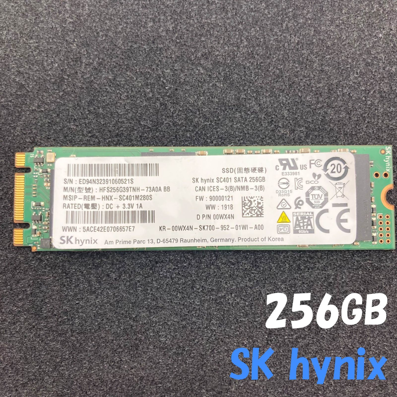 SK HYNIX SC401 256GB M2 SATA SSD Disque Dur HFS256G39TNH, Occasion