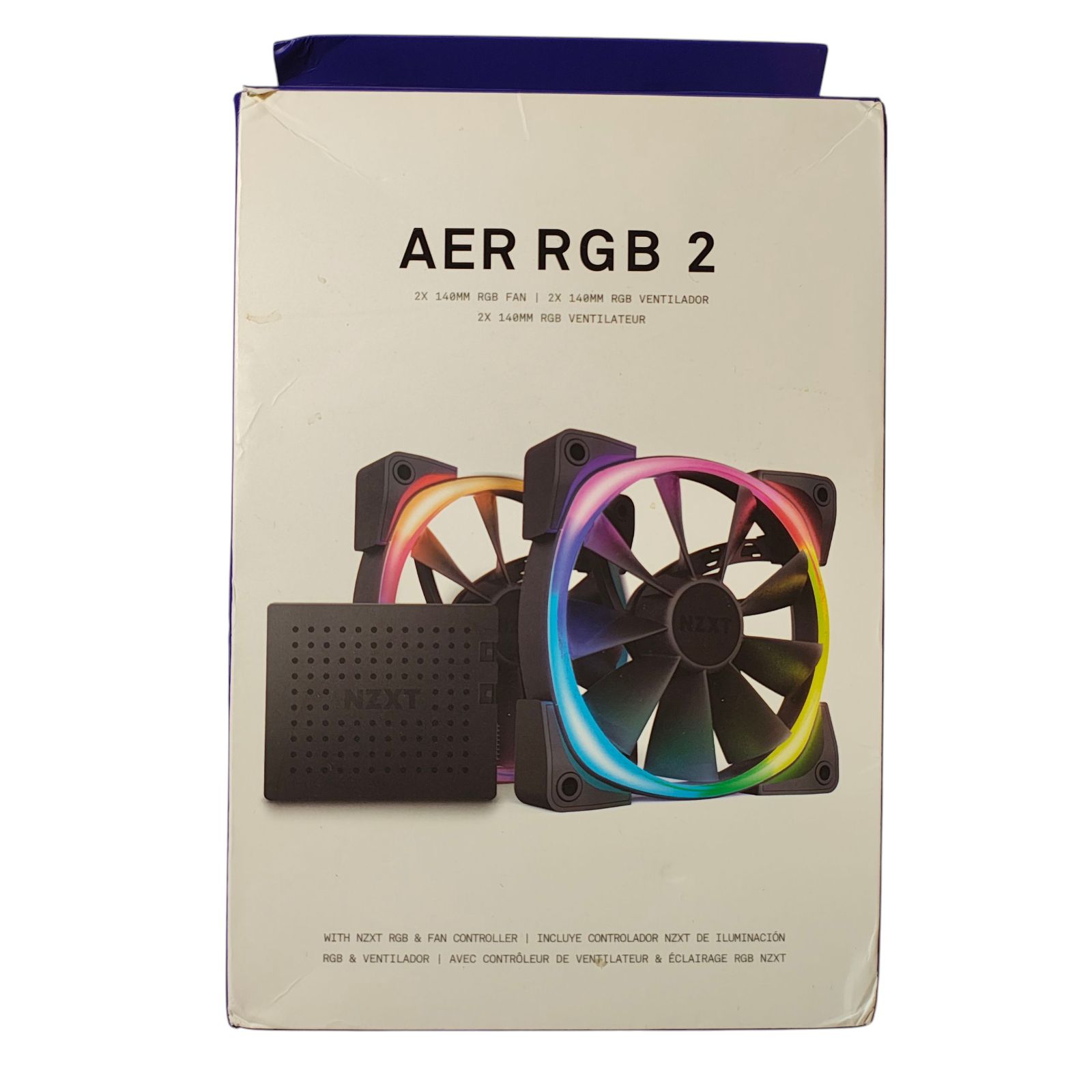 WJ45 NZXT Aer RGB 2 2本セット ホワイト PCケースファン 14cm RGB対応 HF-2814C-DW FN1638
