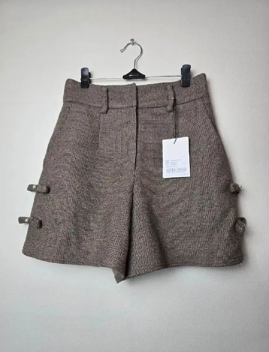 ハンサム ウール ブレンド パール リボン ズボン 55