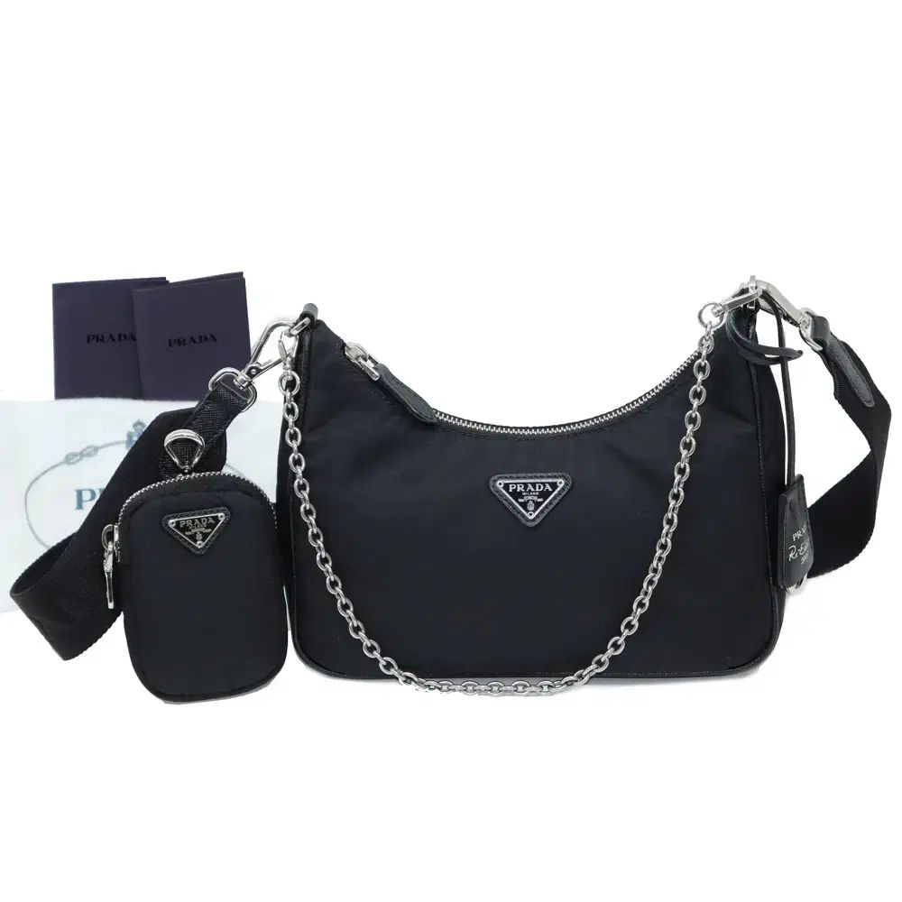 人気絶頂 状態良し状態良し状態良し PRADA プラダ 1BH204 テスート リナイロン ブラック 付き