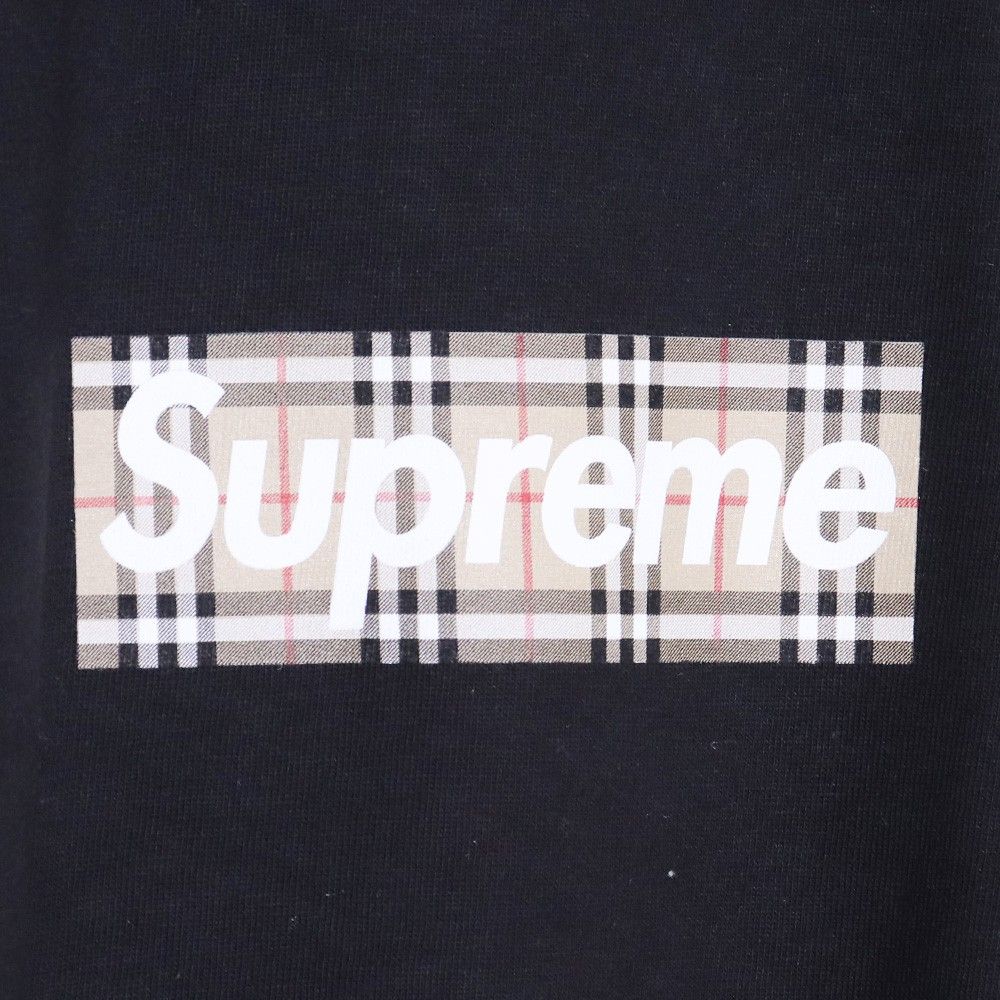 supreme burberry box logo シュプリームバーバリーXL Supreme/Burberry Box Logo Hooded Sweatshirt - UG.SHAFT