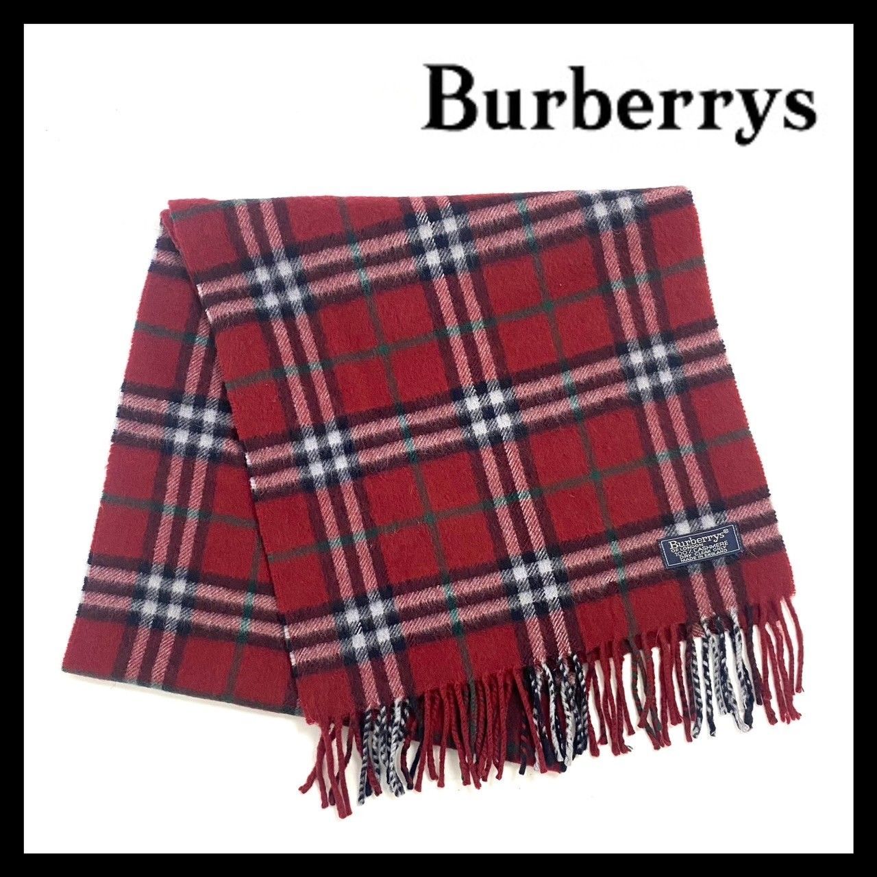 Burberrys 100%カシミヤ ノバチェックマフラー 希少 バーバリー
