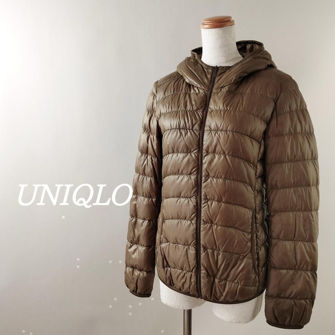 UNIQLO ユニクロ　ライトダウン　3XL フード付き　カーキ ユニクロ公式 | ウルトラライトダウンジャケット/3Dカット