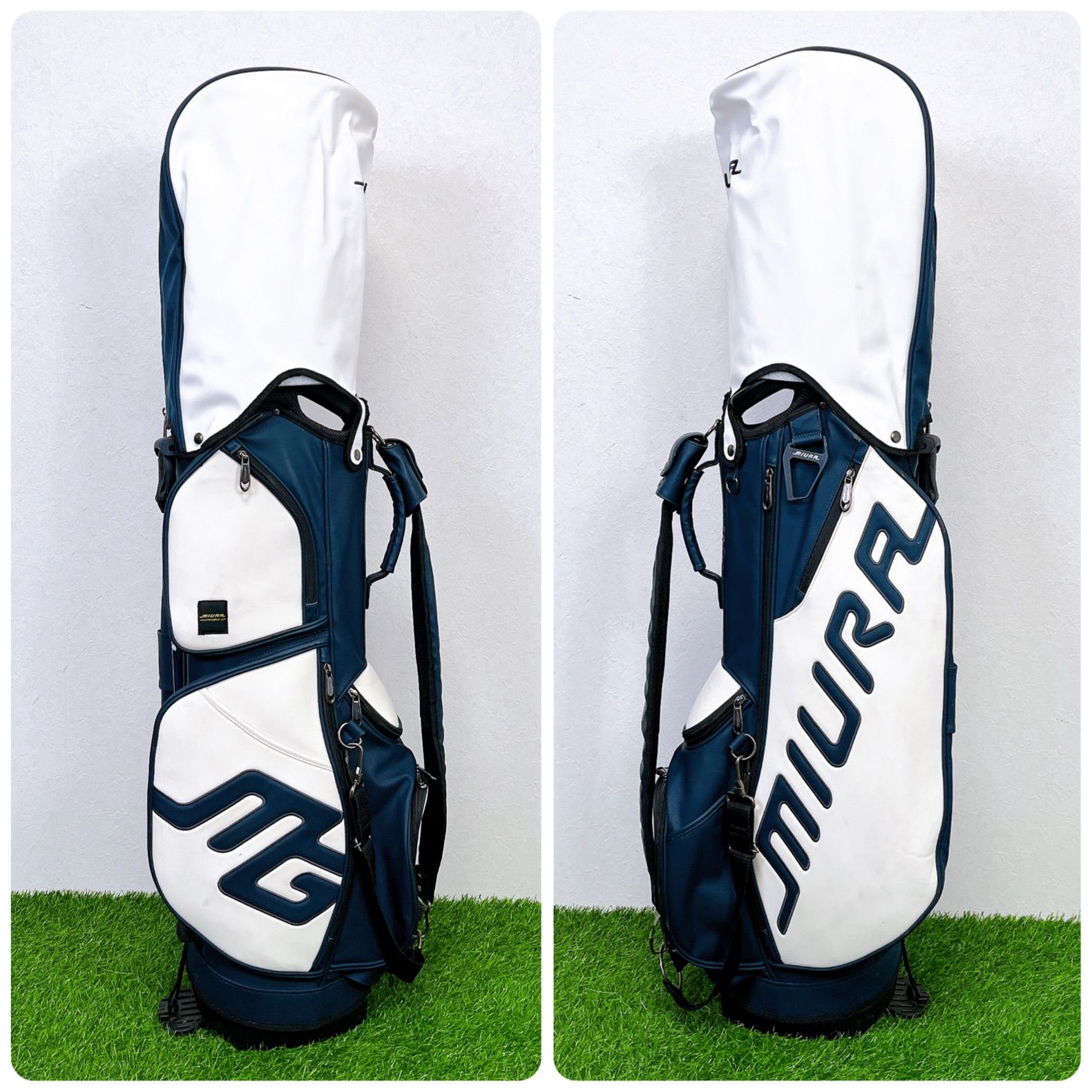 三浦技研　ミウラ　MIURA SG-302 スタンド式　キャディバッグ 三浦技研 ミウラ MIURA SG-302 スタンド式 キャディバッグ ネイビー