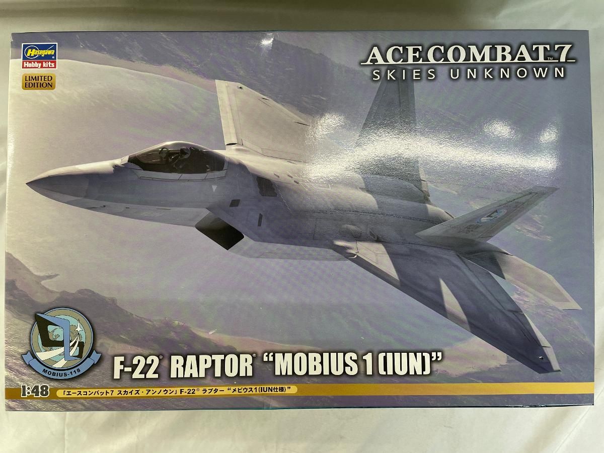 【未開封】1/48 F-22 ラプター “メビウス1(IUN仕様)” 「エースコンバット7 スカイズ・アンノウン」 エースコンバット7 スカイズ・アンノウン」 F-22 ラプター
