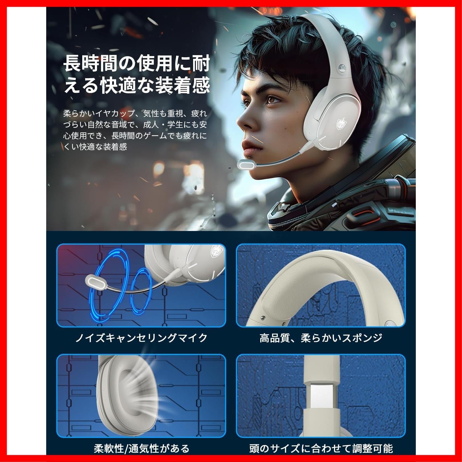 iPhone、スマホ、PS4、ワイヤード ステレオ ヘッドセット ホワイト 51WTkBcmivL._AC_UF894,