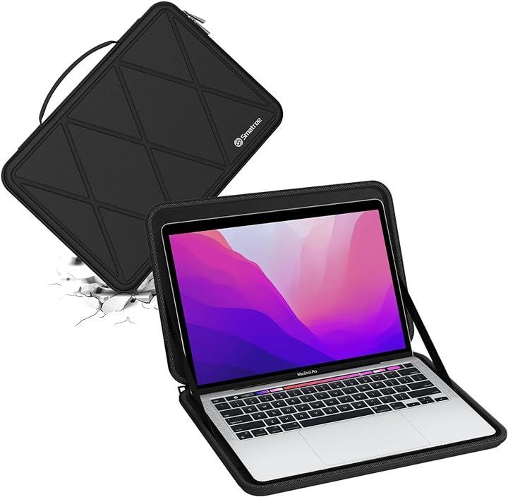 Smatree ハードEVA保護スリーブケース 13.3インチ Apple MacBook Pro M2 2022/M1 2020、Apple Air 2020/2019/2018( Black，  For Apple 13.3インチ（M34）)